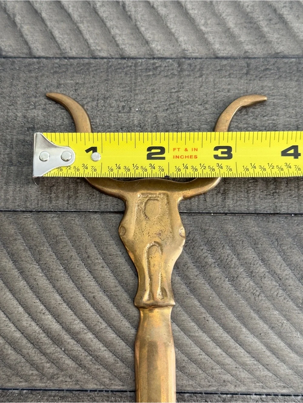 Vintage Texas Longhorn Steer Brass Vintage Letter Opener